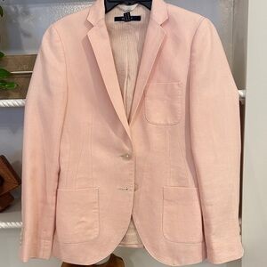 Gant Linen Pink Striped Blazer